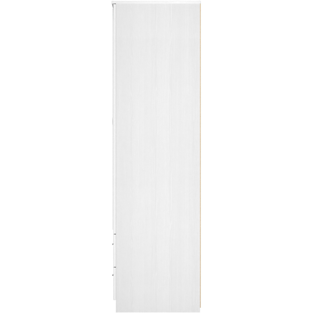 Crowndale Dorset 2 Door 2 Drawer Signature White Mirrored Wardrobe Ready Assembled Image 3