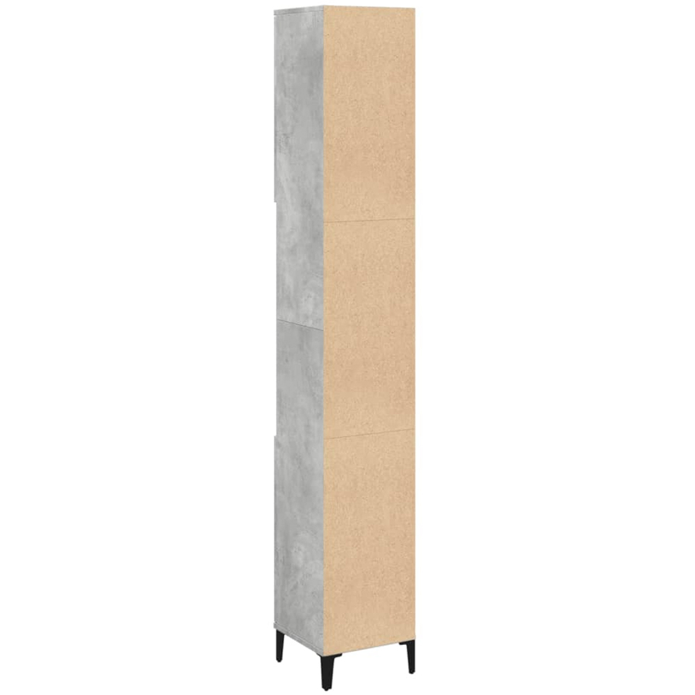 vidaXL 2 Door Grey Wood Bathroom Cabinet Image 7