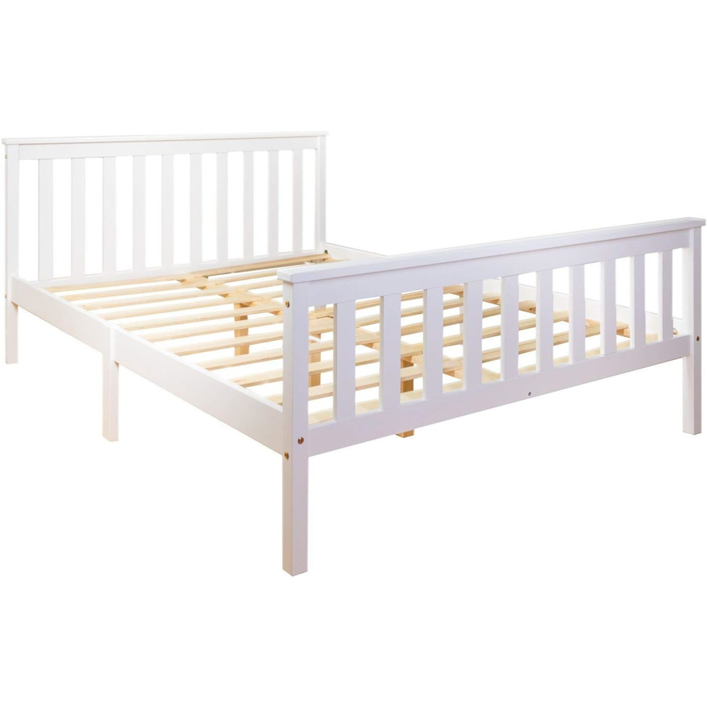 Portland King Size Wooden Bed Frame with Mattress Image 3