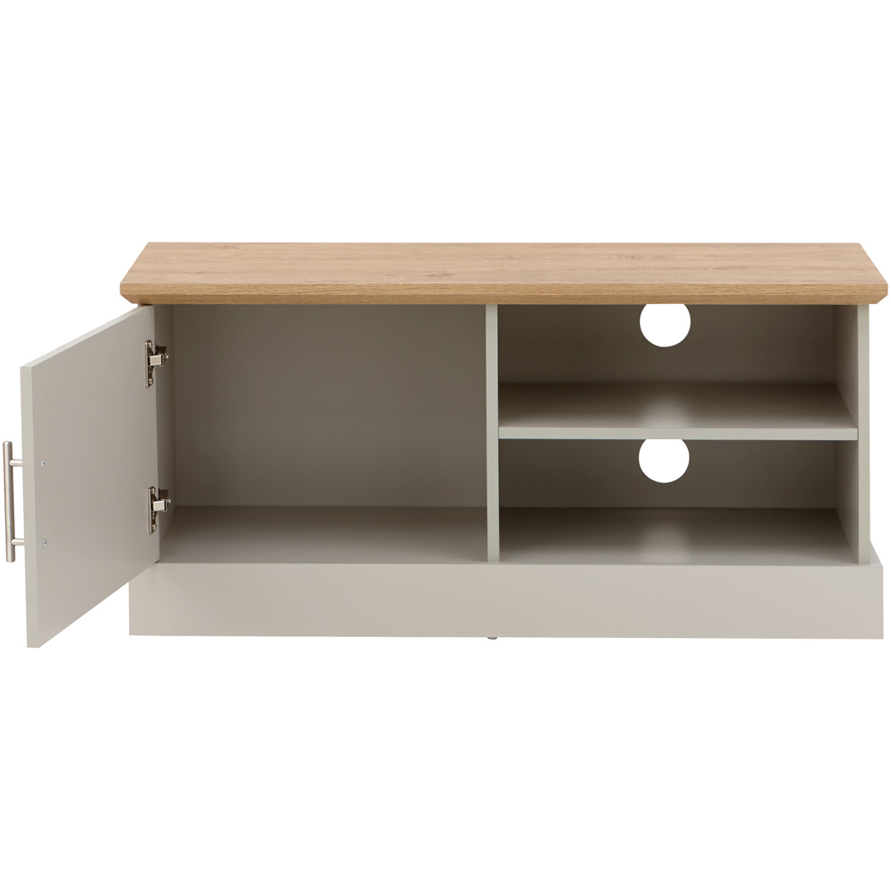 GFW Kendal Single Door 2 Shelf Grey Small TV Unit Image 3