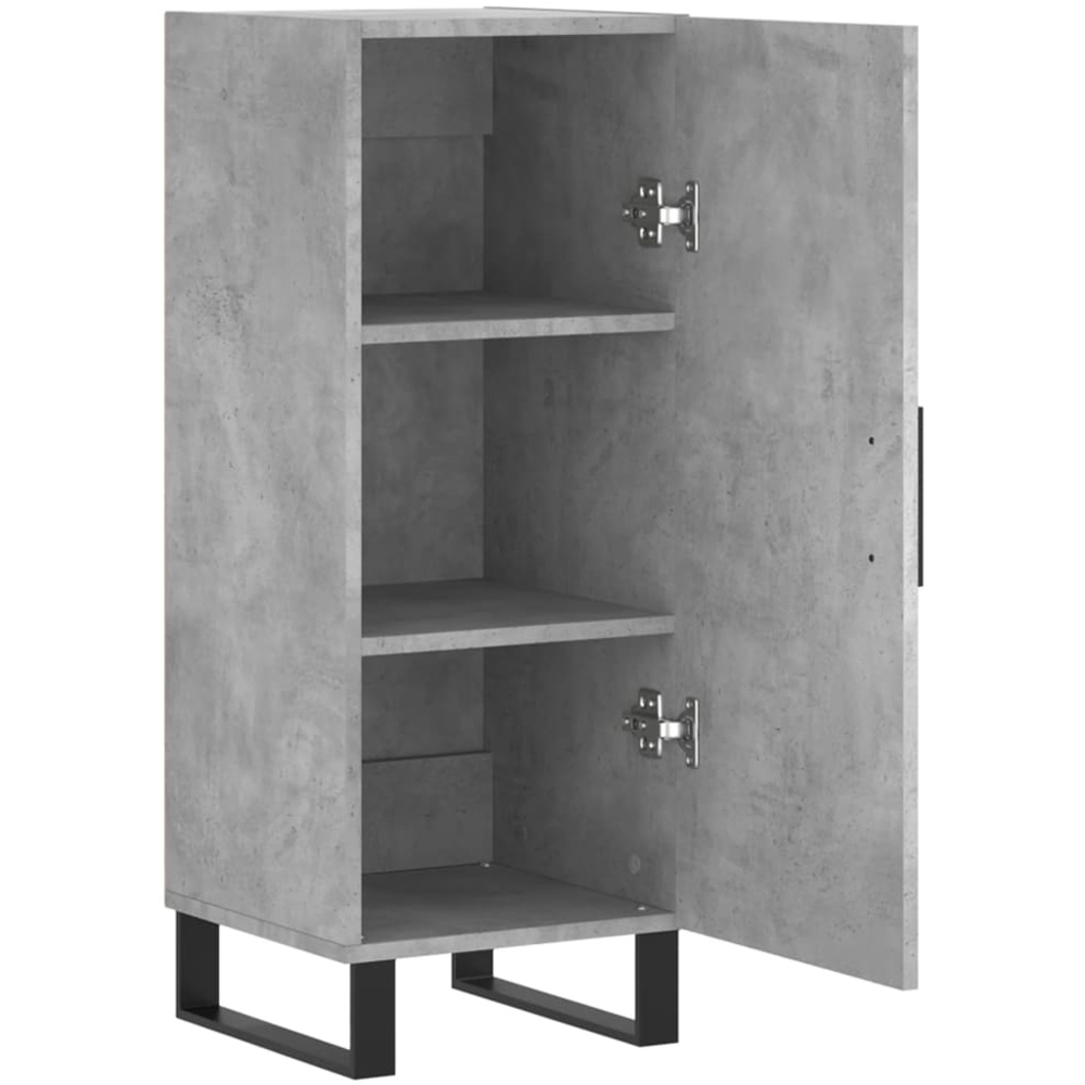 vidaXL Single Door Concrete Grey Wooden Sideboard Image 5