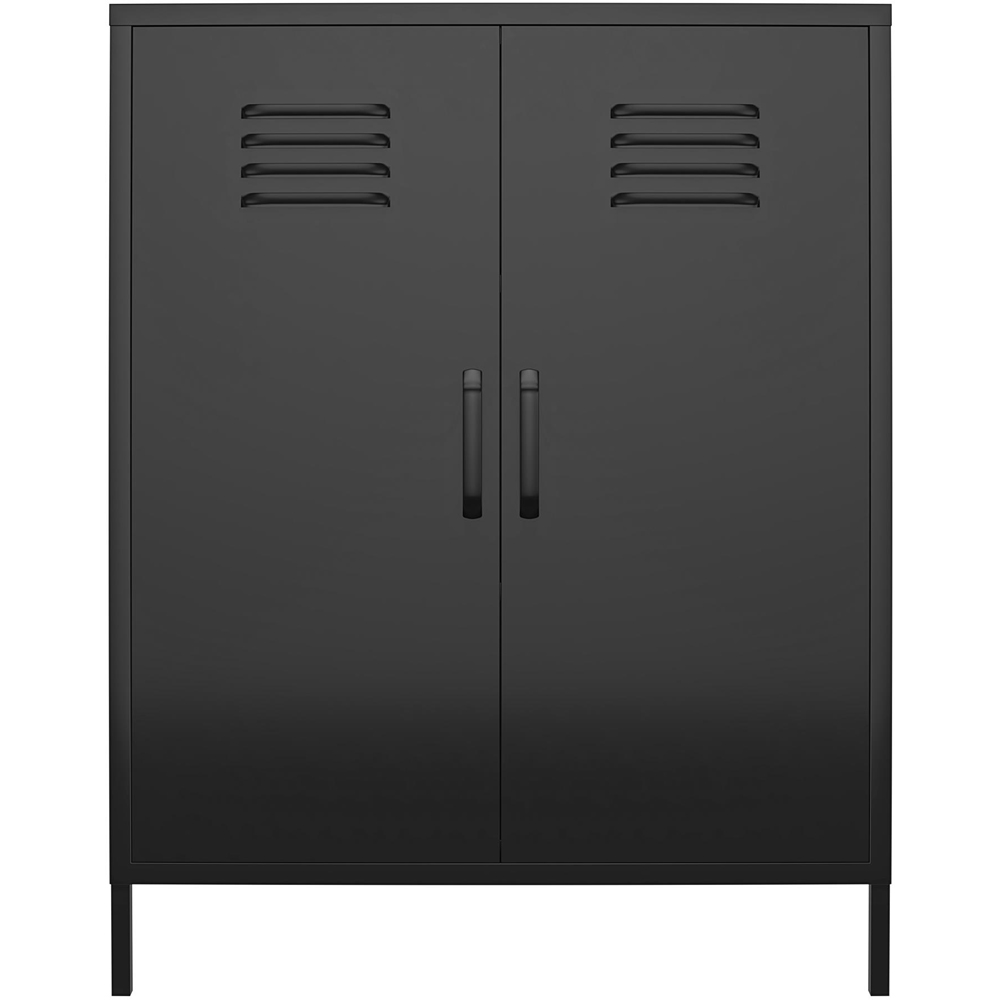 Dorel Mission District 2 Door Black Freestanding Storage Cabinet Image 3