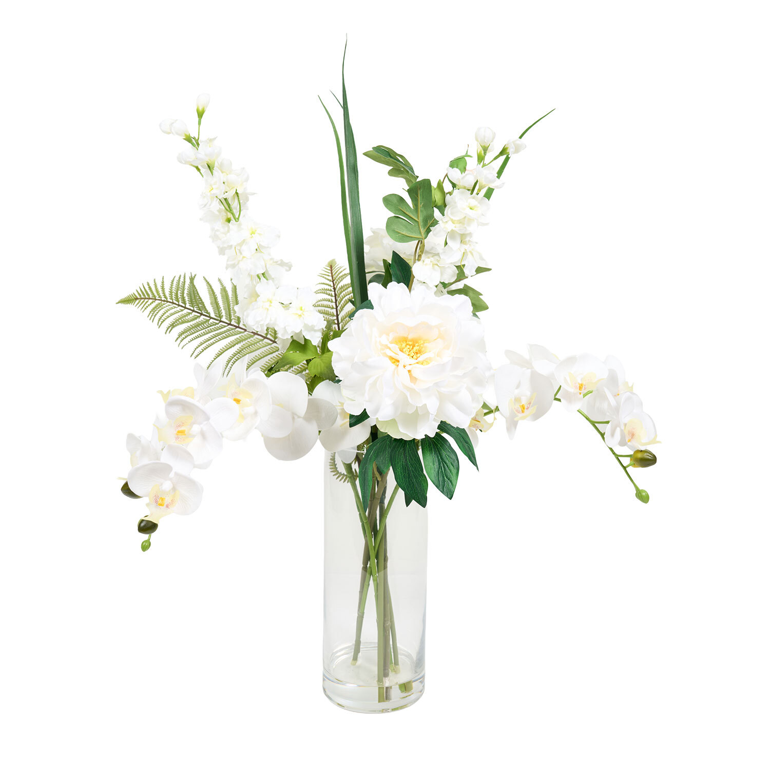 Orchid & Delphinium Vase Arrng Image 5