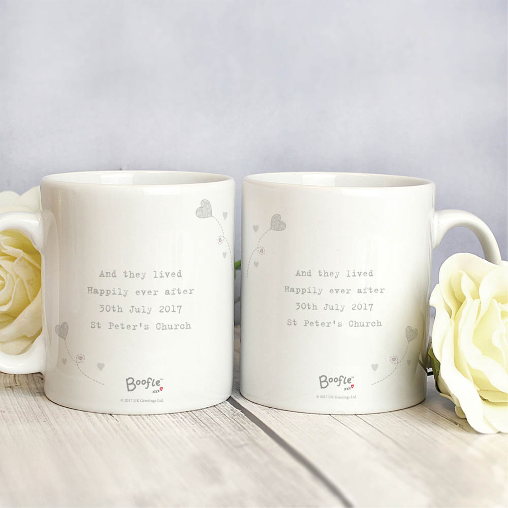 Personalised Memento Personalised Boofle Wedding Couple Mug Set Image 3