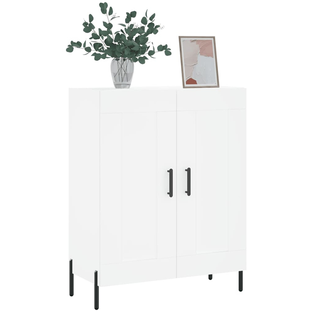 vidaXL 2 Door White Sideboard Image 3