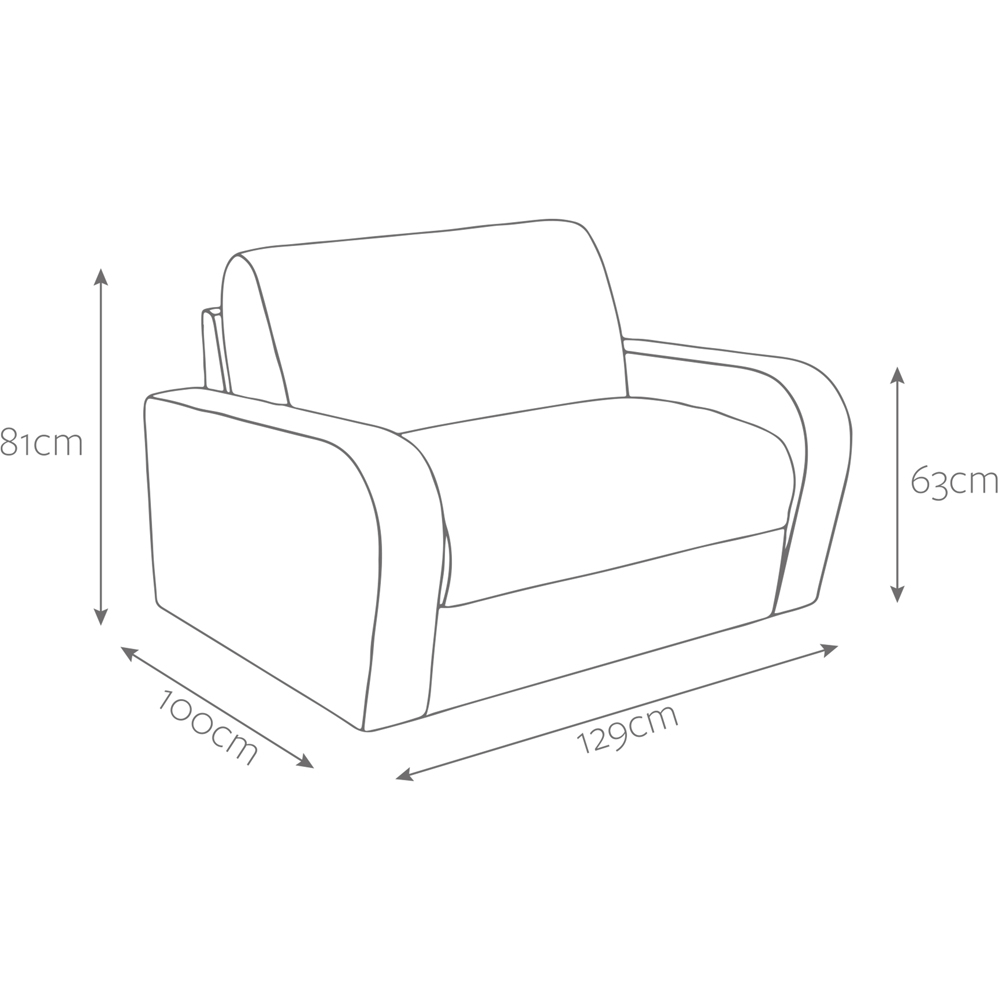 Jay-Be Deco Cosy Chenille Sketch Snuggler Sofa Bed with e-Sprung Mattress Image 8