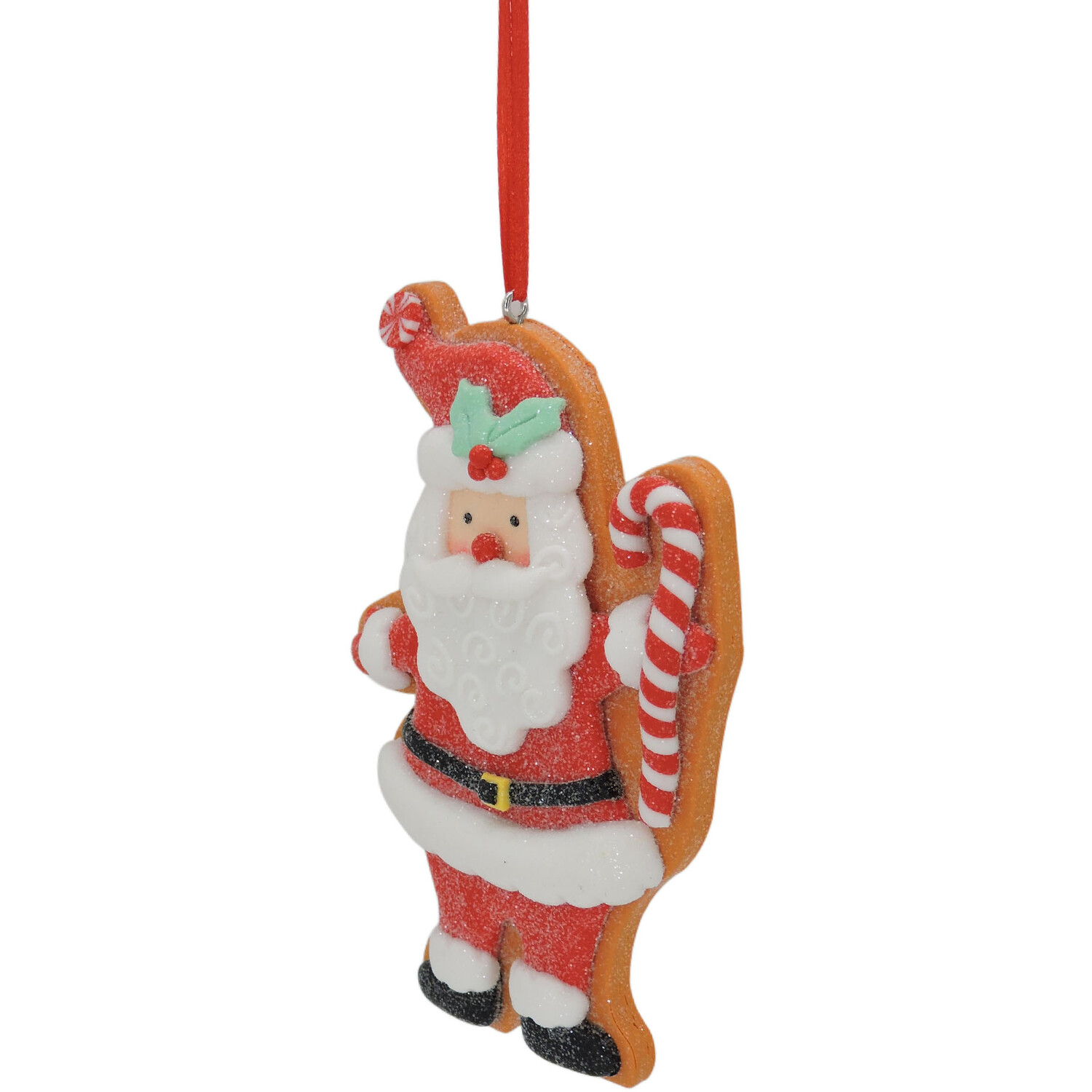 Iced Santa or Snowman Hanging Decoration Image 4