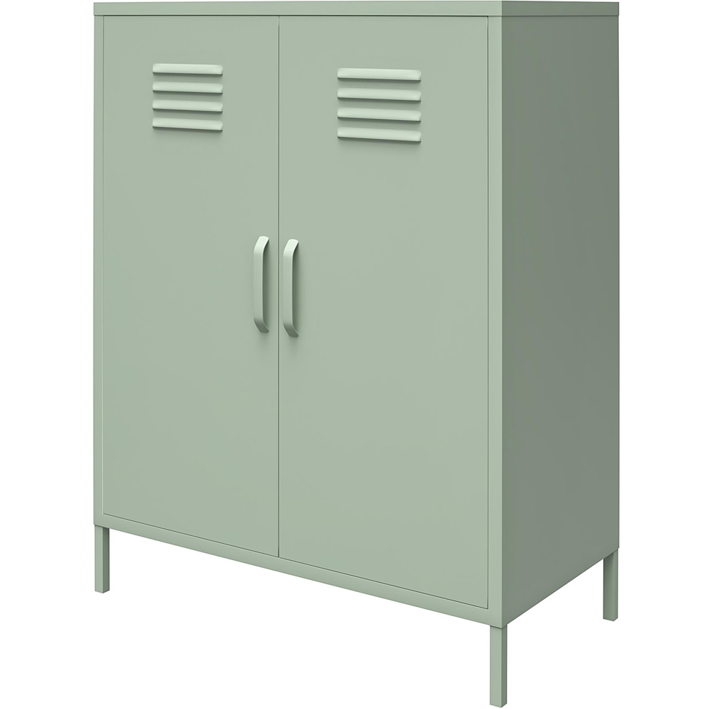 Dorel Mission District 2 Door 3 Shelf Painted Green Metal Storage Cabinet Image 5