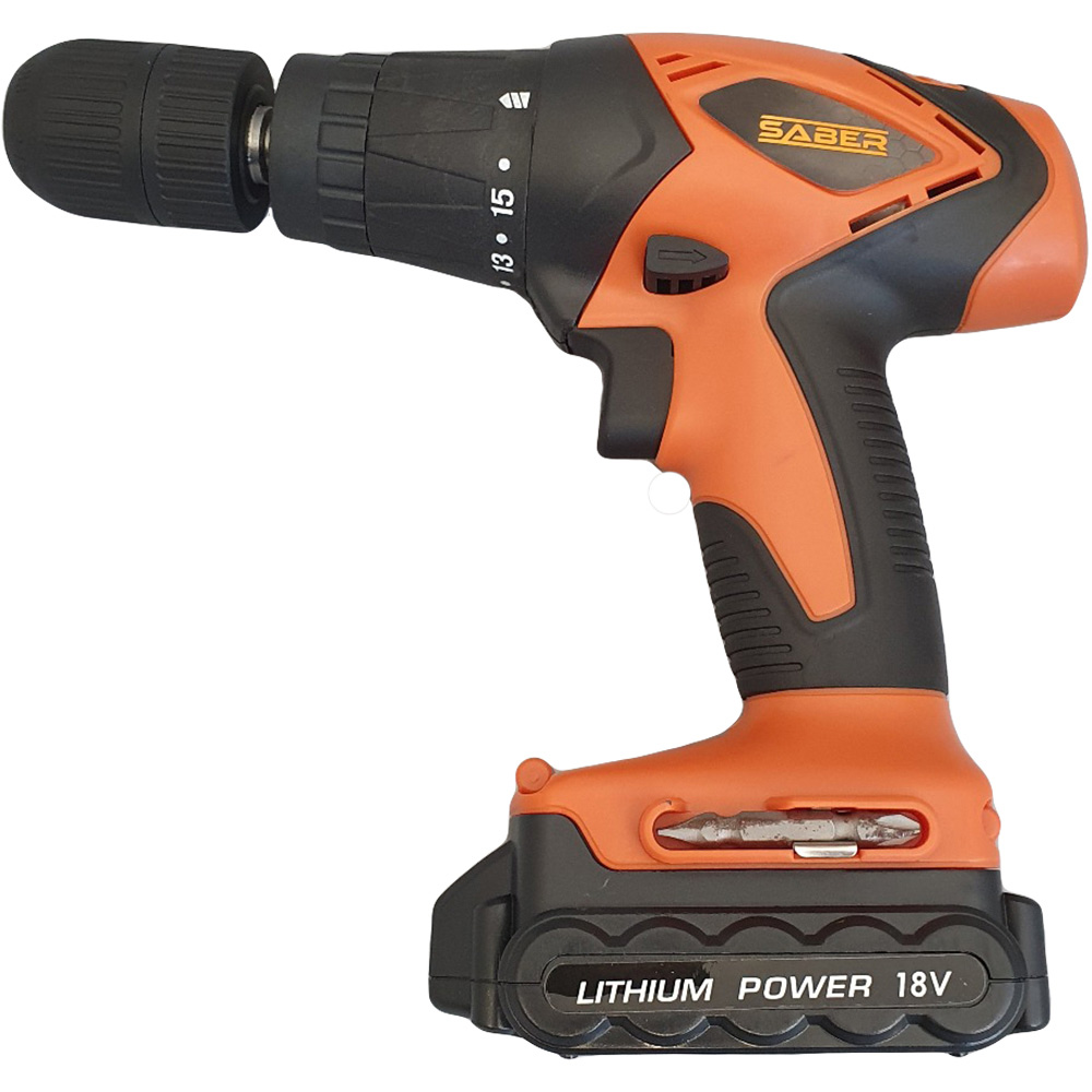 Saber 18V Cordless Drill Driver with Battery Image 1