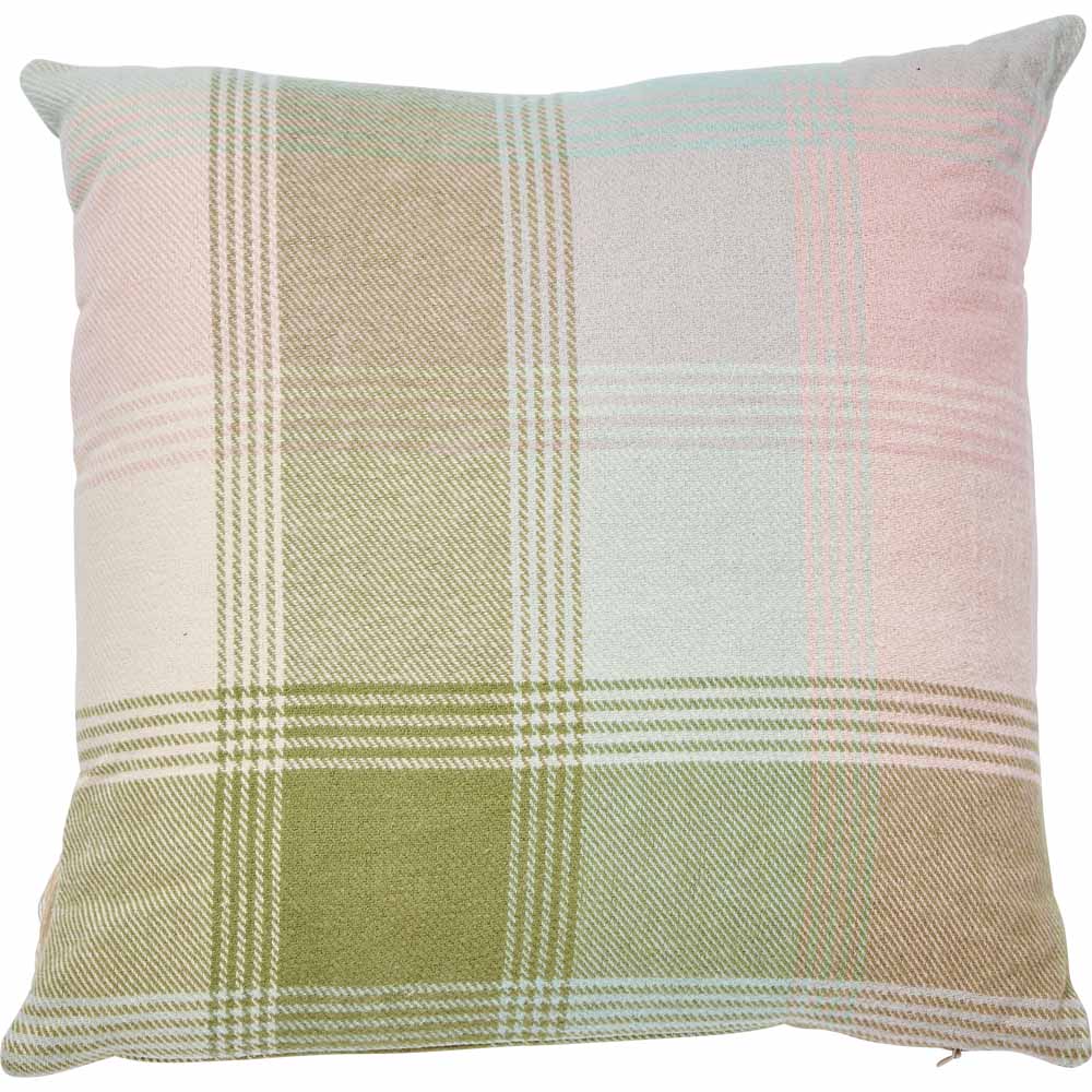 Wilko Woven Check Cushion 43x43cm Wilko