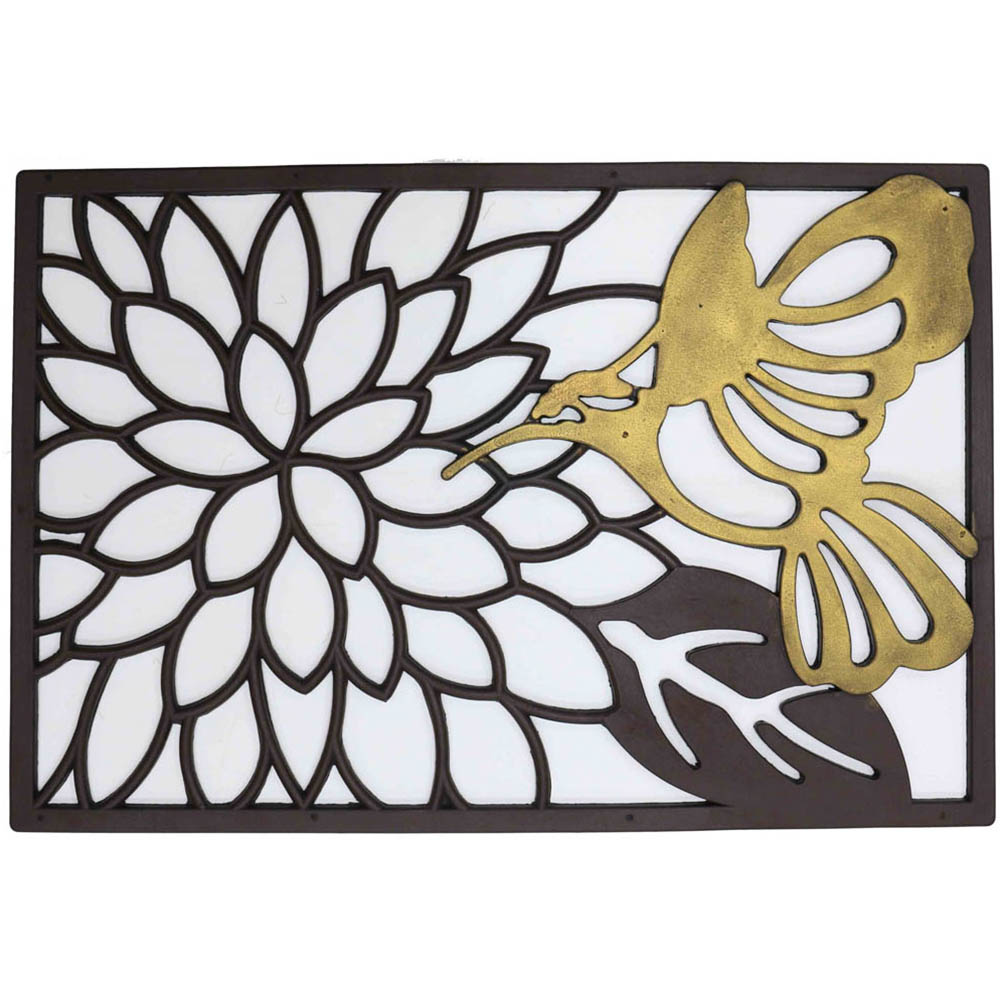 Lowton Gold Bird Doormat 40 x 60cm Image 1