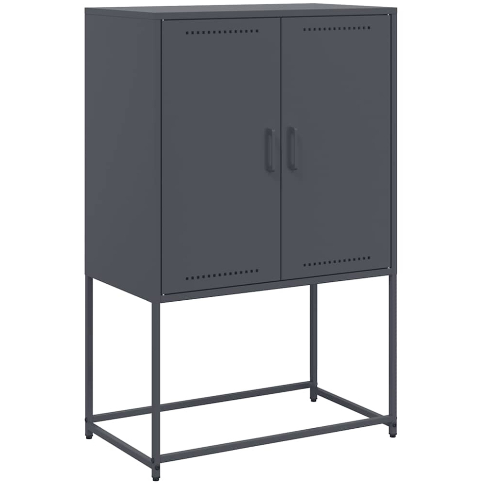 vidaXL 2 Door Anthracite Steel Highboard Image 2