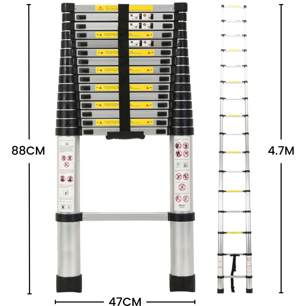 Samuel Alexander Aluminium Telescopic Extendable Multi-Purpose Loft Ladder 4.7m Image 6