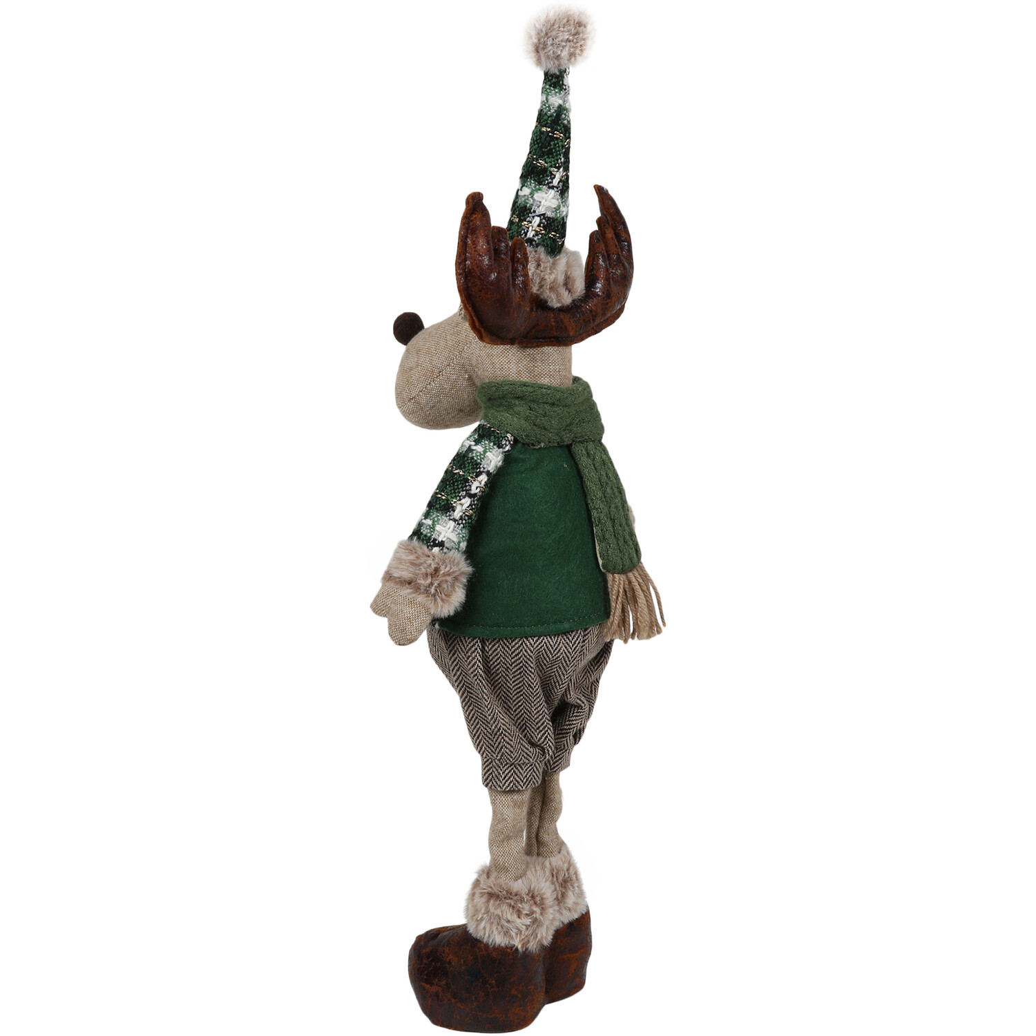 Standing Green Tartan Reindeer Image 3