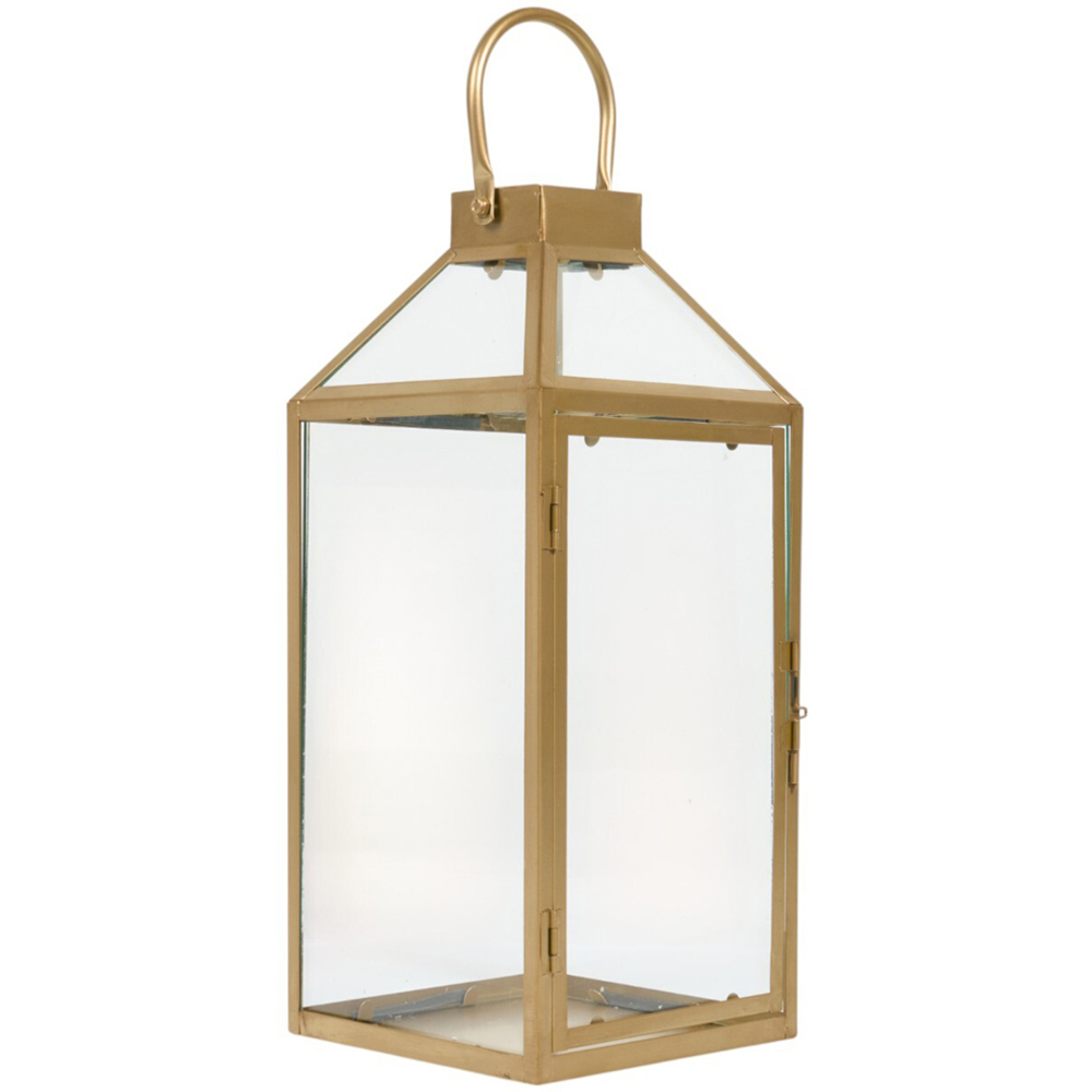 Vintage Glass Lantern - Gold Image 1
