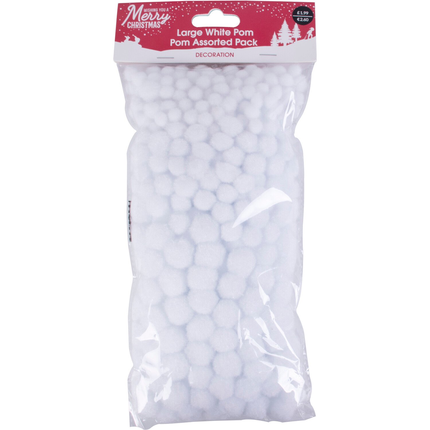 Large Pom Pom Pack - White Image