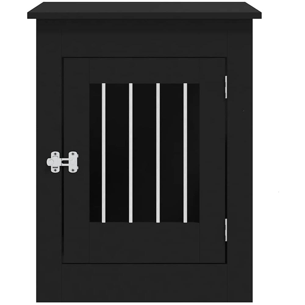 vidaXL Black Engineered Wood Dog Crate Furniture 68 x 55 x 80cm Image 7