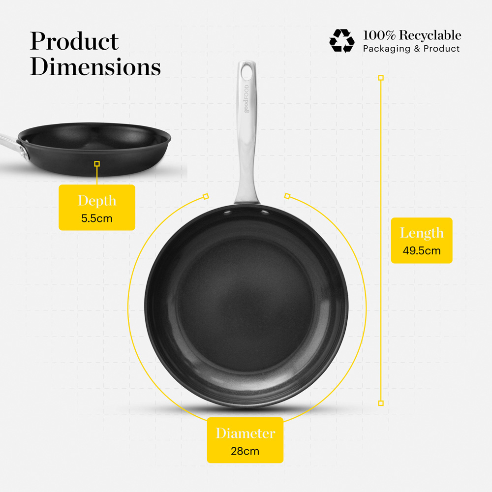 Tower Good Food 24cm Frying Pan and 28cm Frying Pan Set Image 9