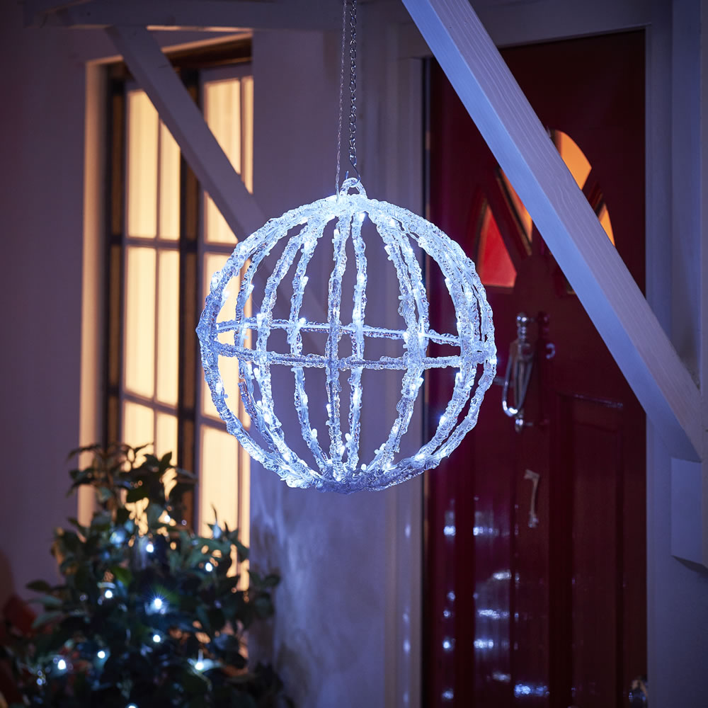 Wilko Light Up Christmas Hanging Sphere Image 1