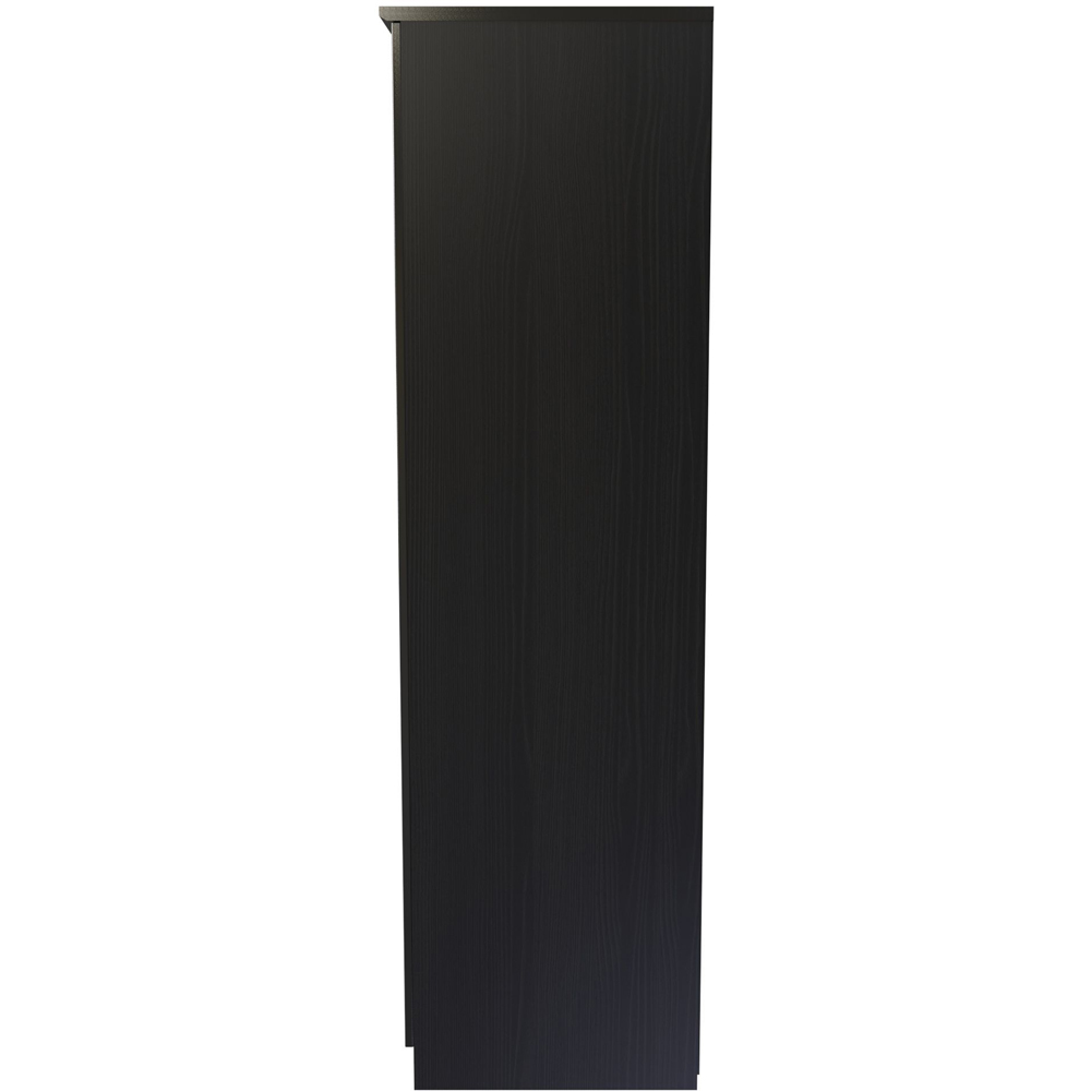Crowndale Knightsbridge 2 Door Black Gloss and Black Wardrobe Ready Assembled Image 5