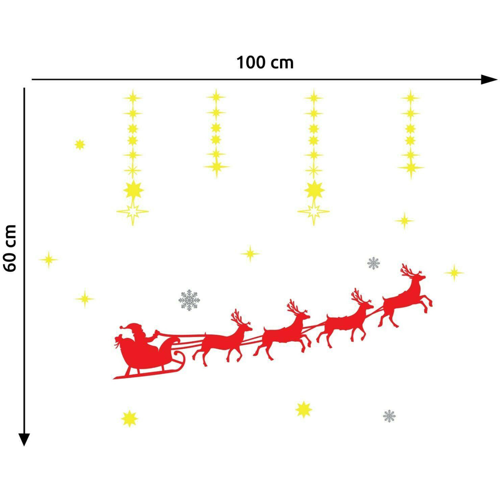 Walplus Dropping Sparkling Snow Self Adhesive Christmas Wall Sticker Image 5