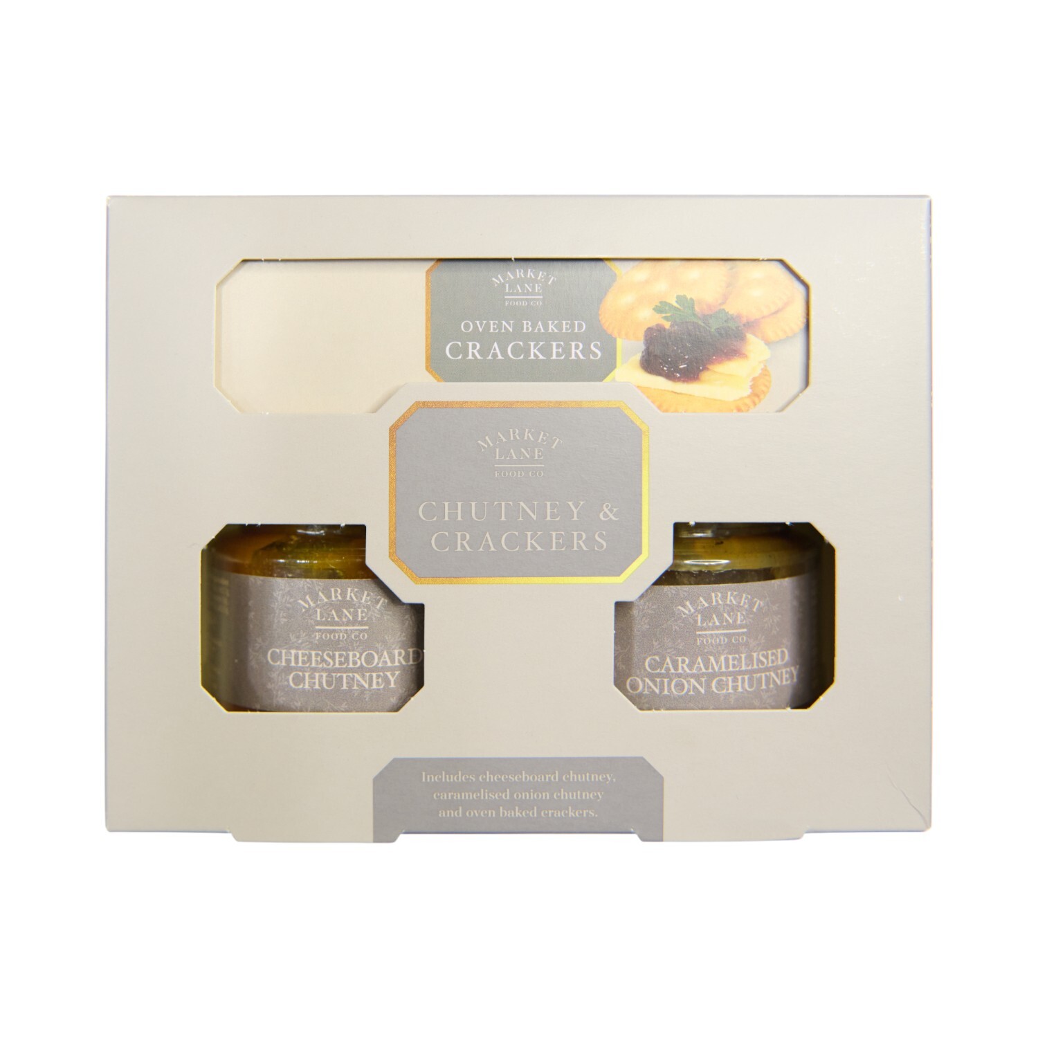 Market Lane Oven Baked Crackers and Chutney Set Image 1