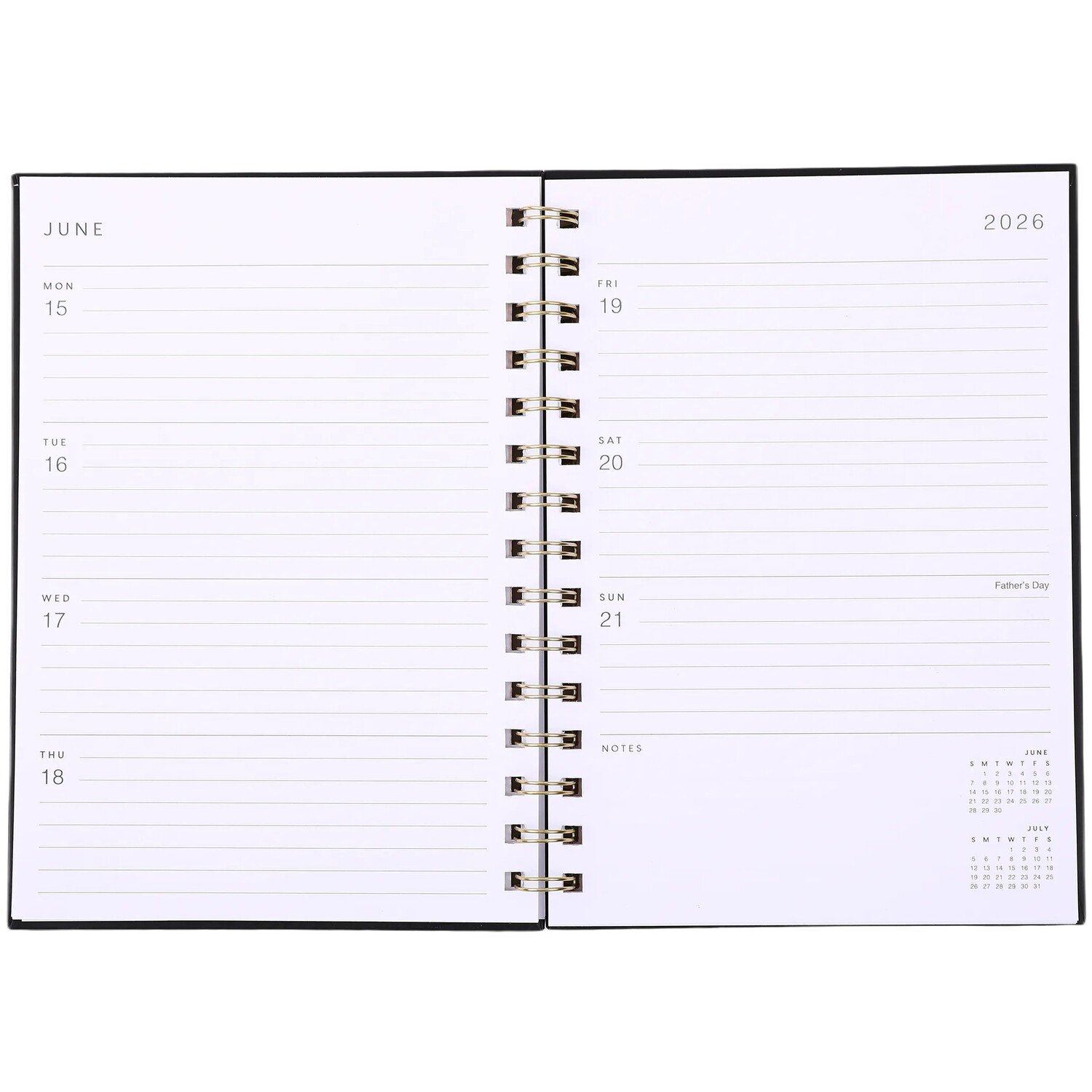 2026 Striped Spiral Diary A5 Image 7