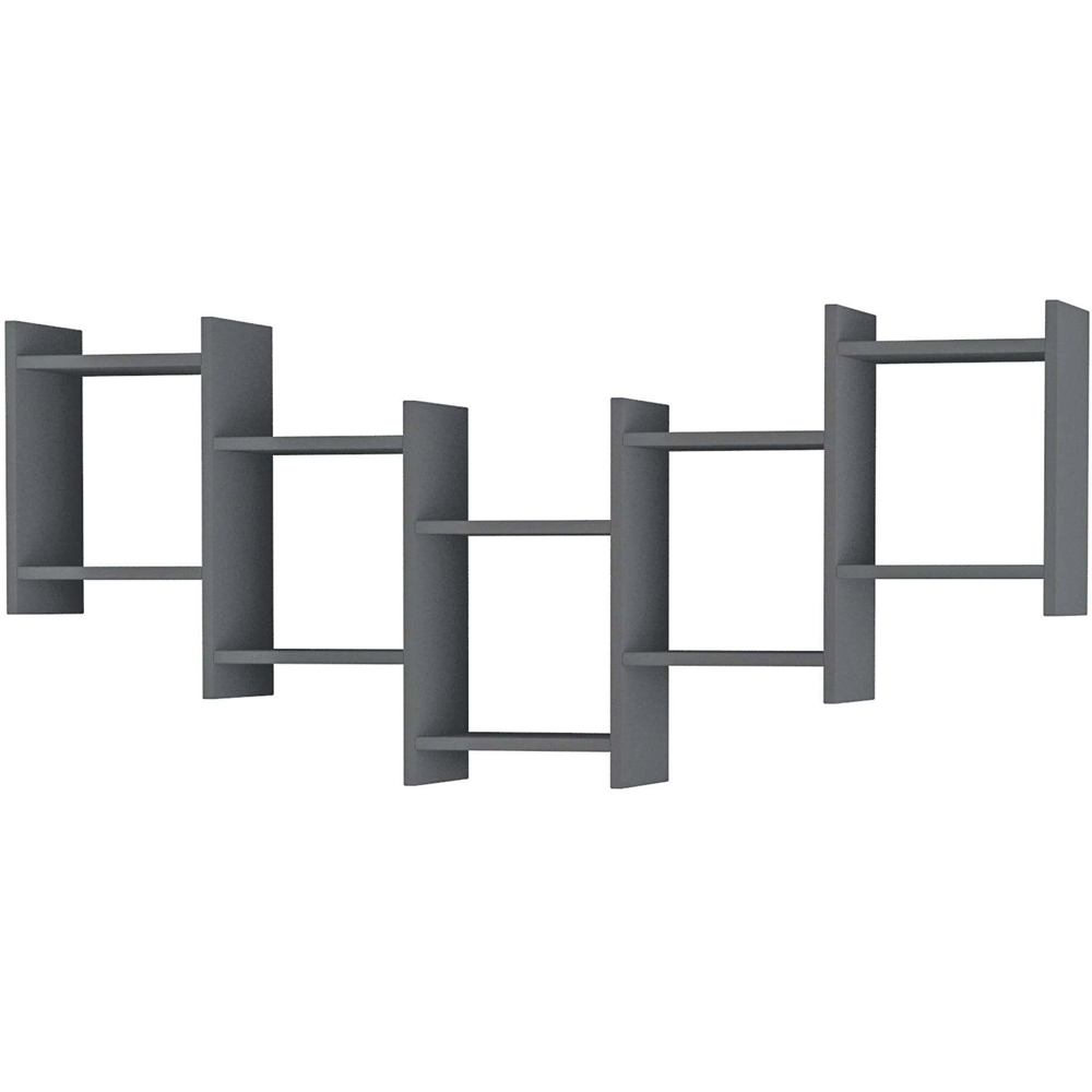Decortie Bat Anthracite Modern Floating Shelf Image 2