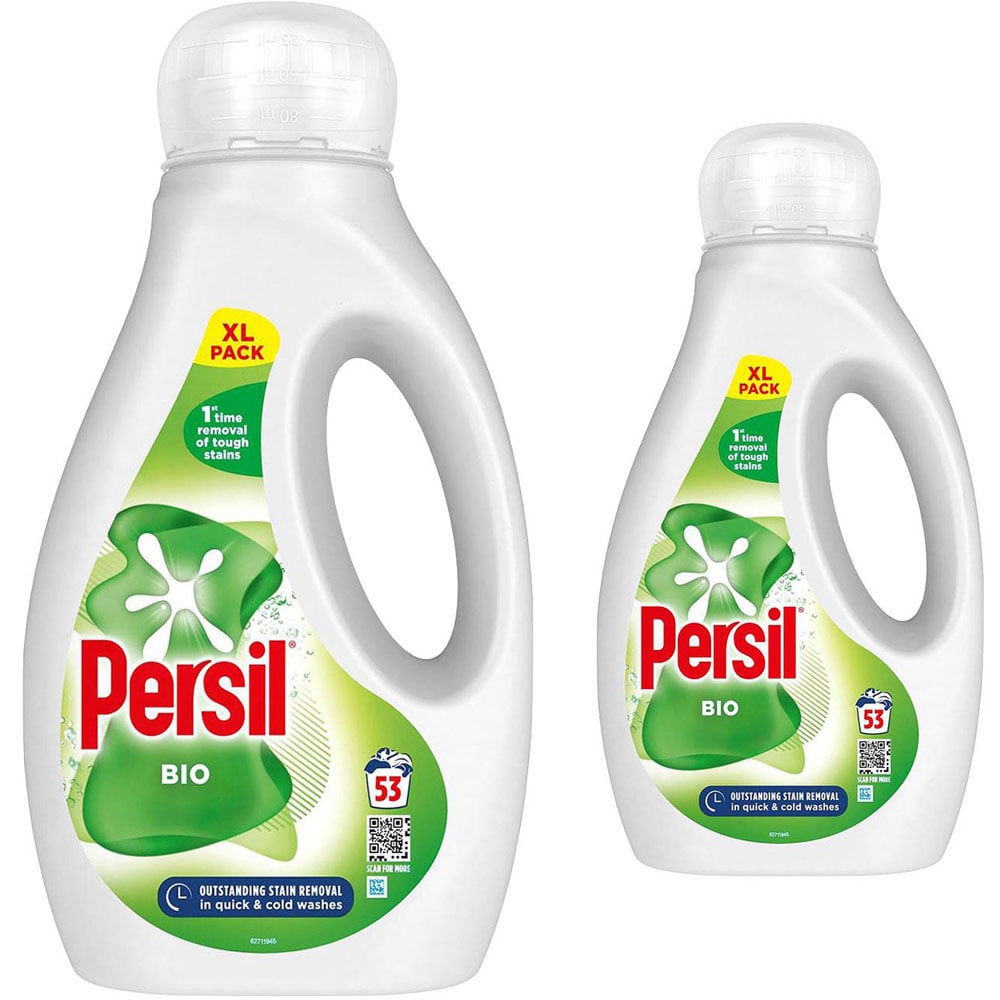 Persil Persil Bio Laundry Washing Liquid Detergent 53 Washes 1.431L 2 Pack Image 1