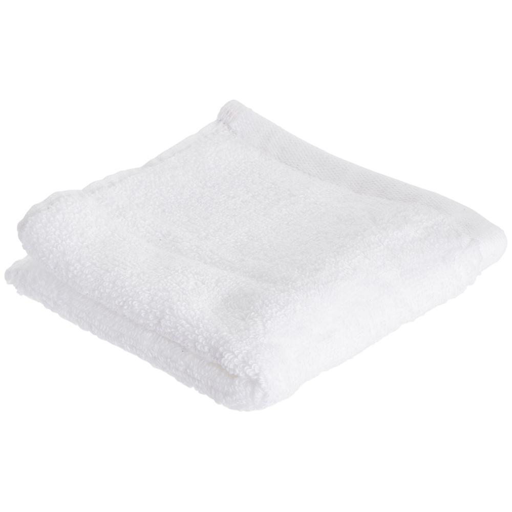 Wilko Supersoft Cotton White Facecloths 2 Pack Image 1