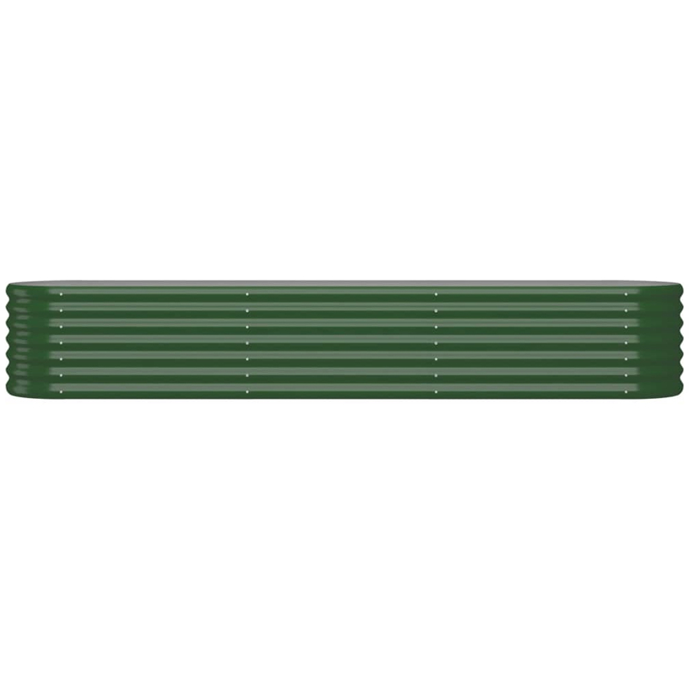 vidaXL Green Galvanised Steel Rectangular Garden Raised Bed 224 x 40 x 36cm Image 2