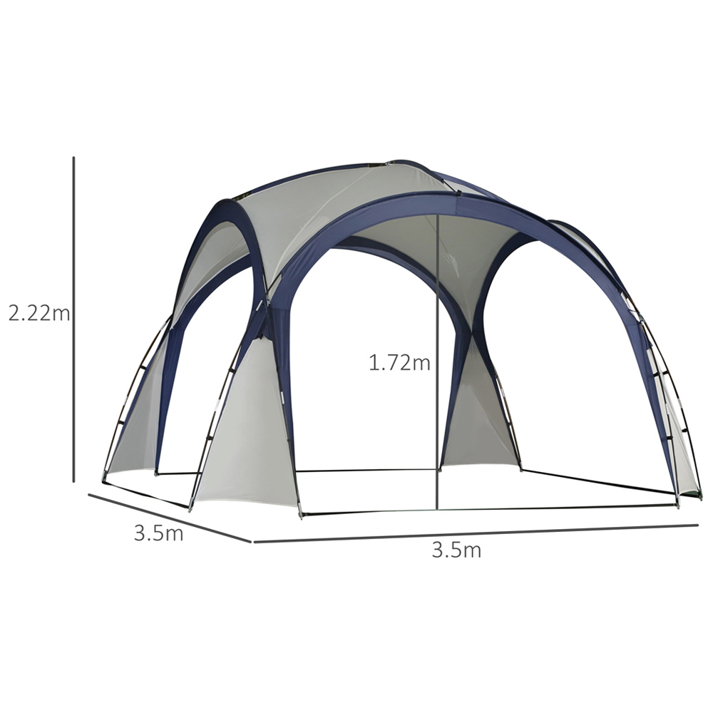 Outsunny Blue Dome Gazebo Camping Tent 3.5 x 3.5m Image 6