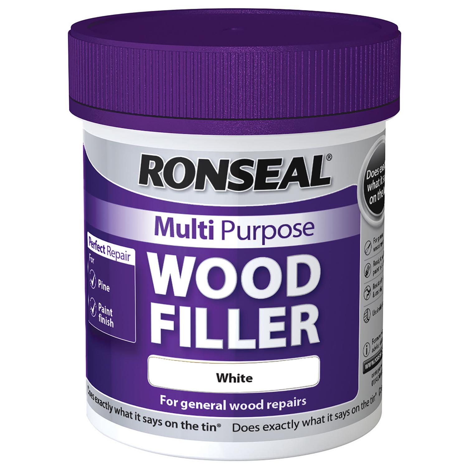 Ronseal Multi Purpose White Wood Filler 465g Image