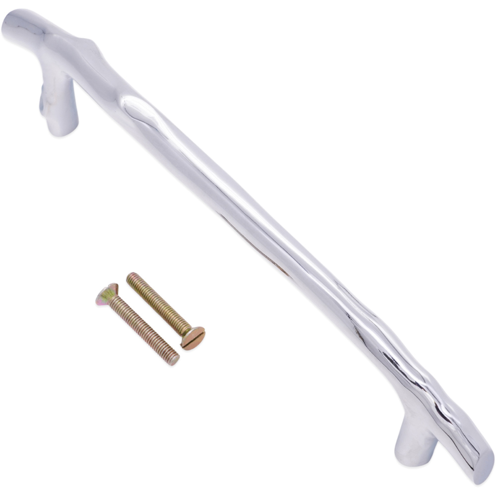 Spira Brass Bamboo Polished Chrome Cabinet Pull Handle 270mm Image 4