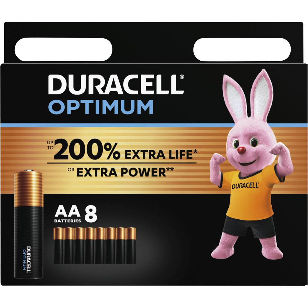 Duracell Optimum AA Batteries 8 Pack Image 1