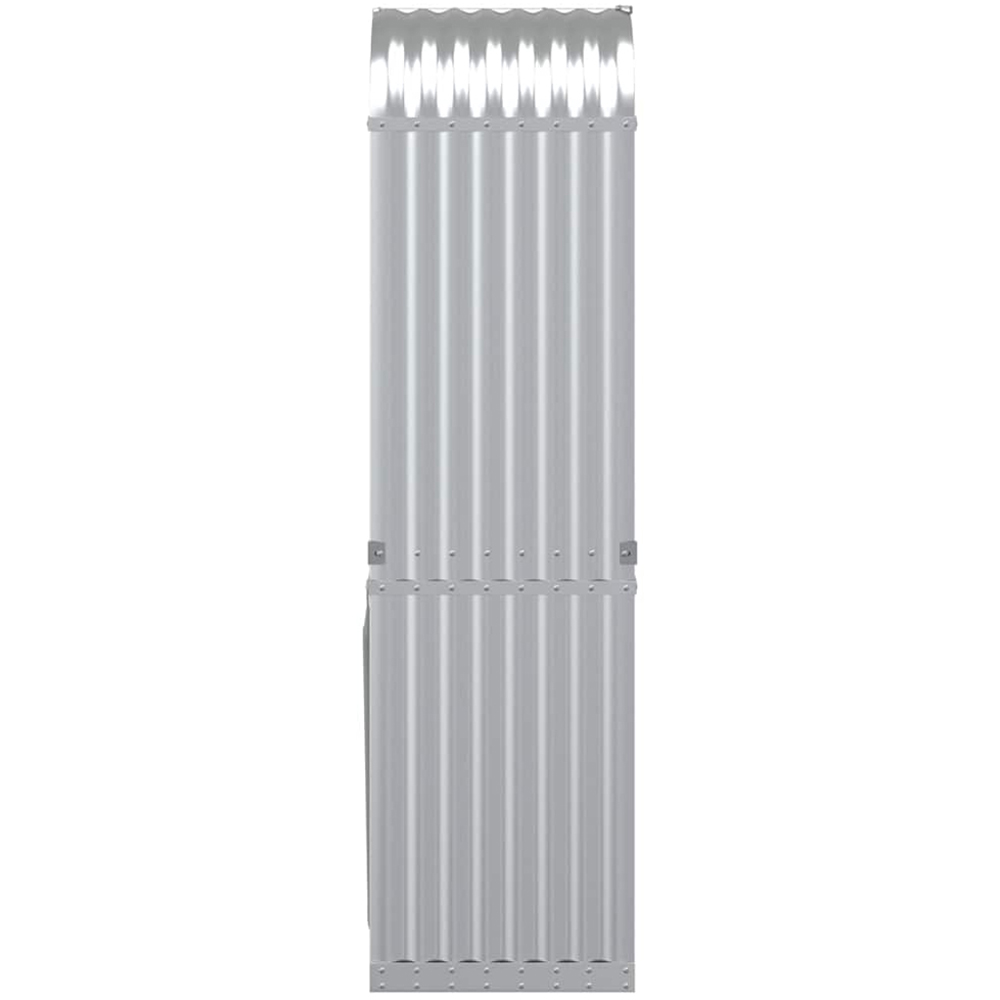 vidaXL Silver Galvanised Steel Firewood Log Holder 170 x 40 x 45cm Image 4