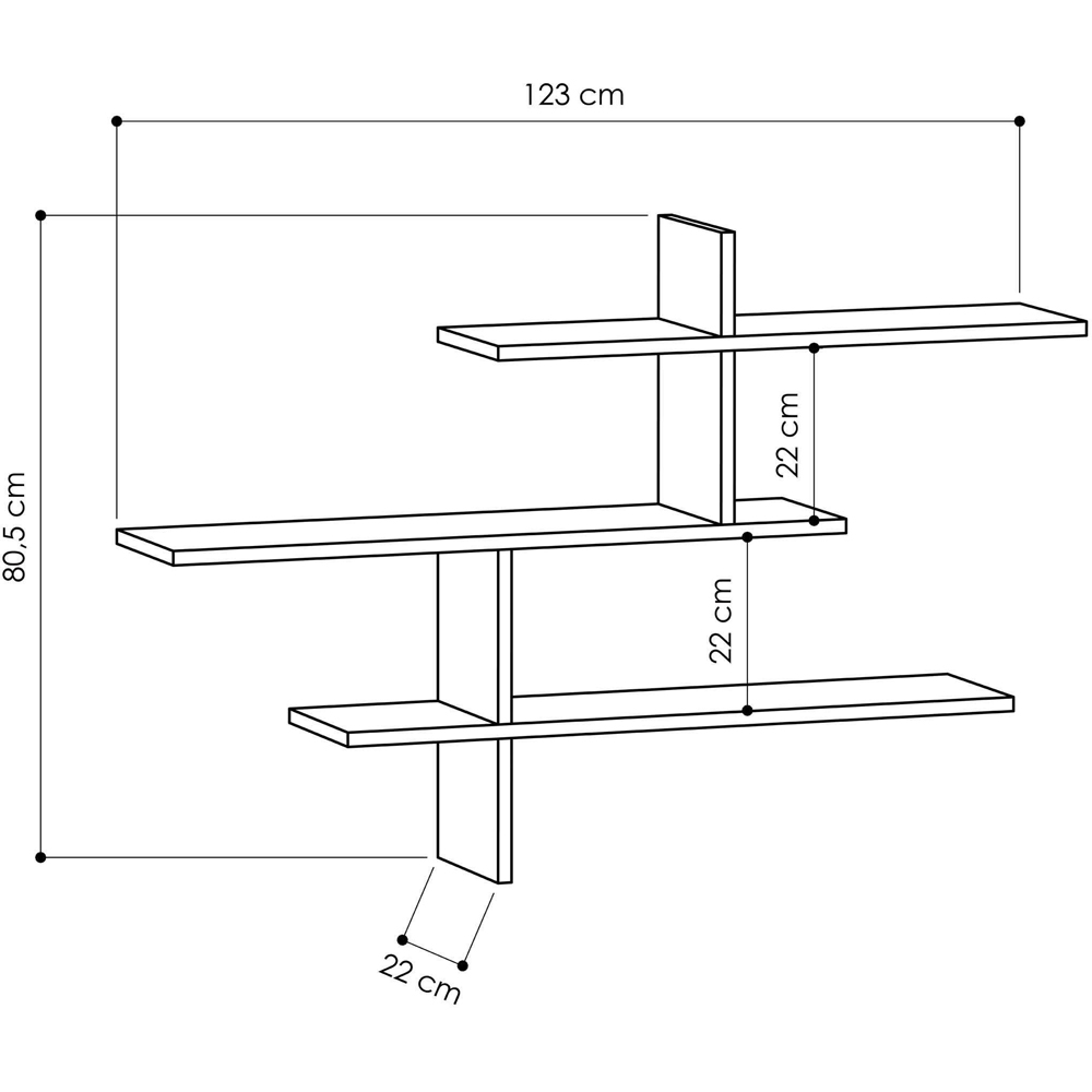 Decortie Leo Oak Modern Floating Shelf Image 5