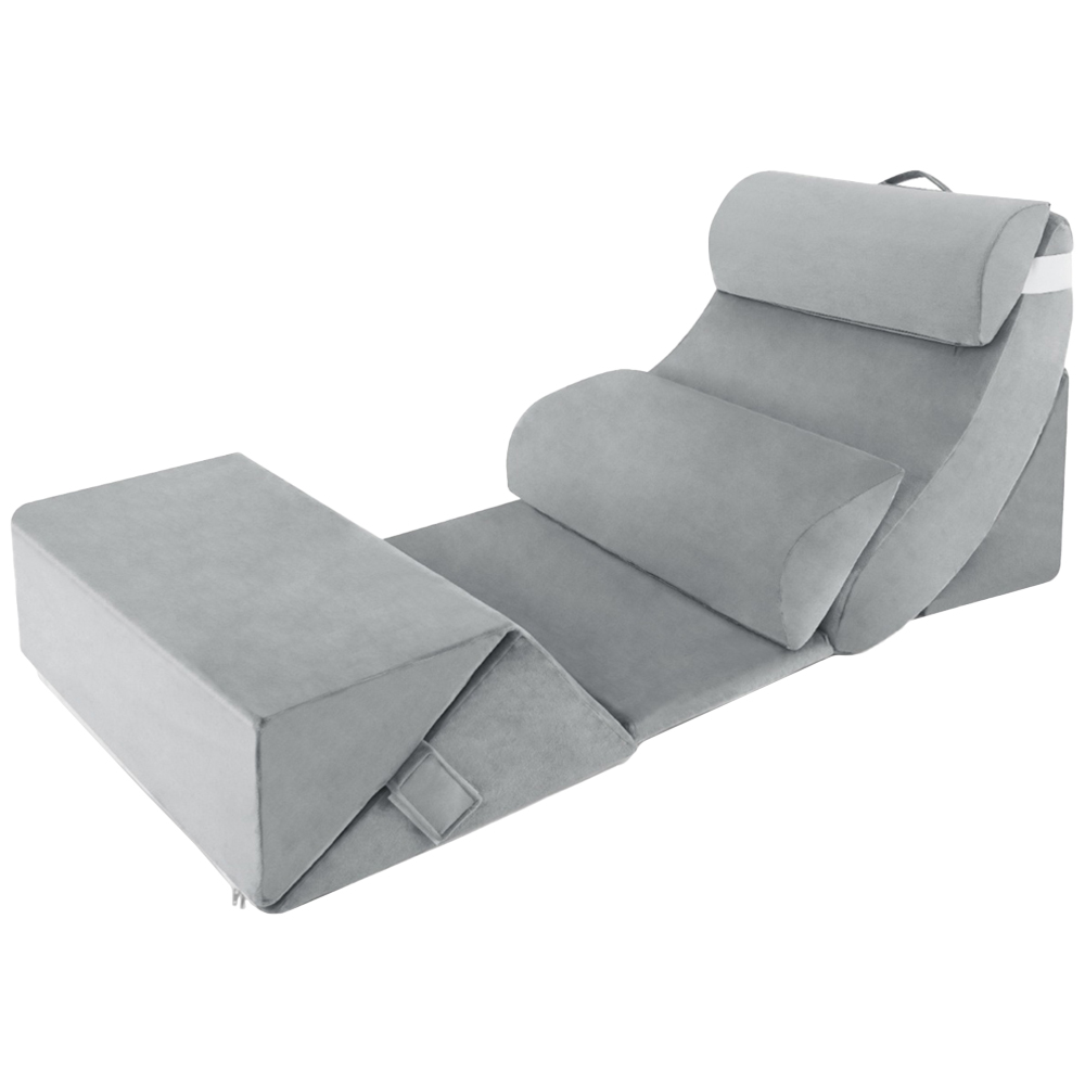 Costway 7 Piece Grey Adjustable Support Pillow Set Image 1