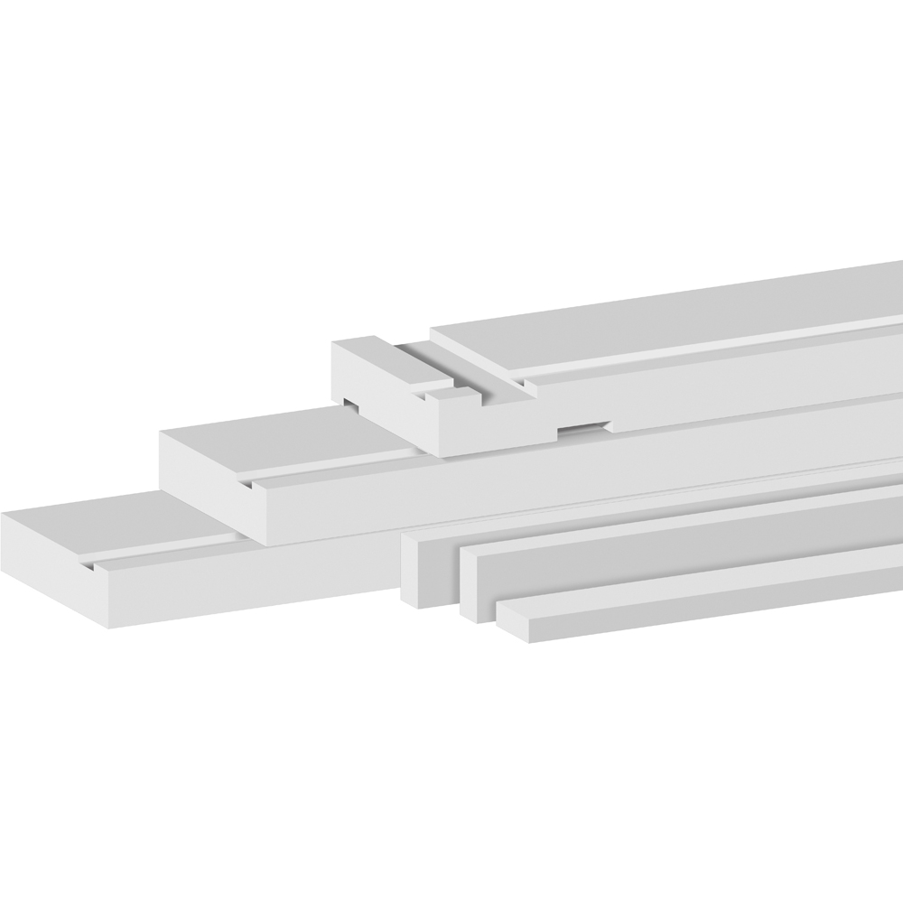 JB Kind Trenched Hardwood White Primed FD30 Fire Internal Door Lining Set 2070 x 133mm Image 3