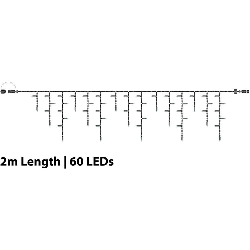 Eagle Connect 60 Cool White LED Twinkle Effect Icicle Light 2m Image 6