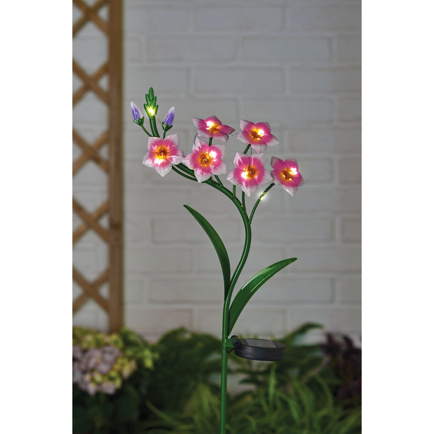 Single Floral Garden Solar Stake Light 63cm in Assorted styles Image 6