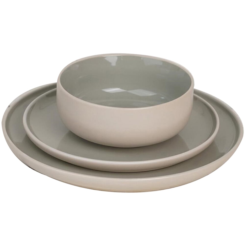 Waterside Green and Cream Dual Tone 12 Piece Dinner Set Image 1