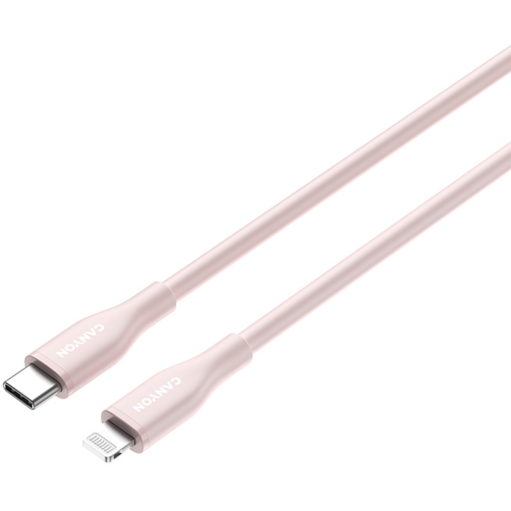 Canyon CNS-CLNM60 Pink Silicon Type-C to Lightning Cable 60W 1m Image 2