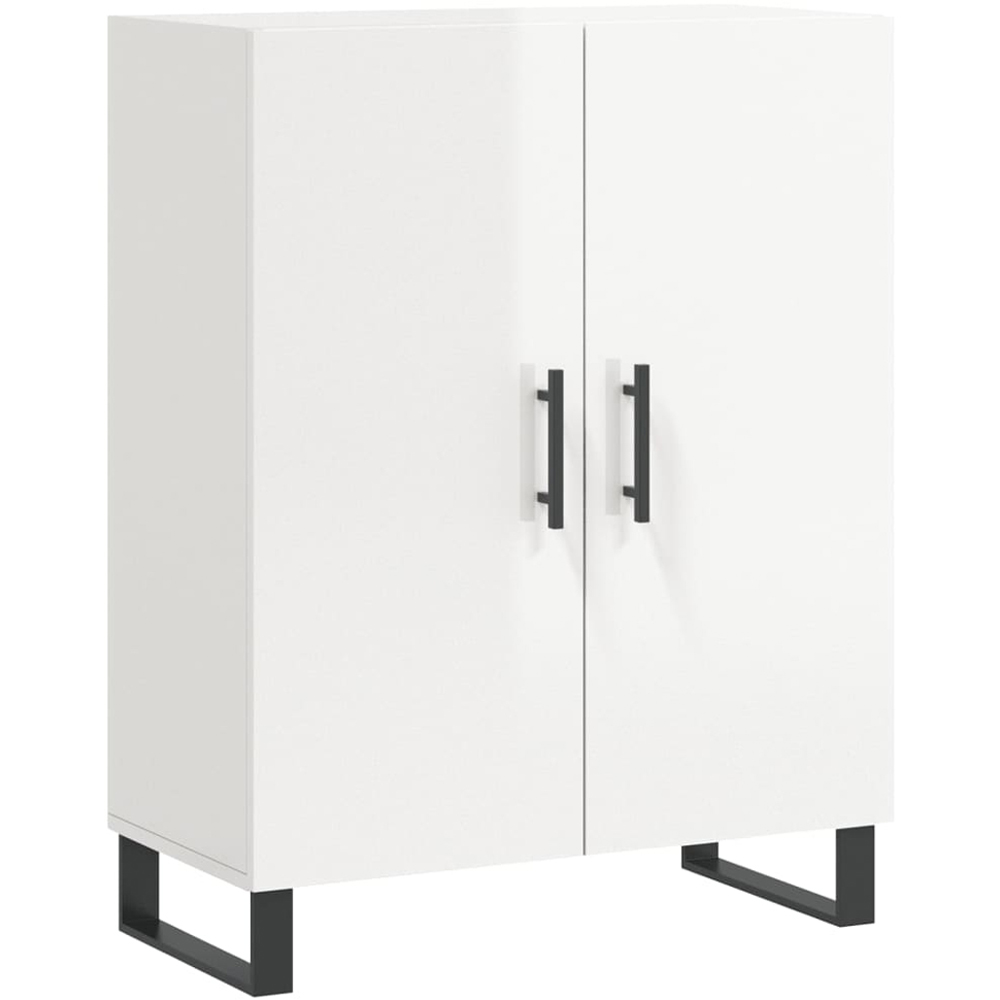 vidaXL 2 Door High Gloss White Sideboard Image 2