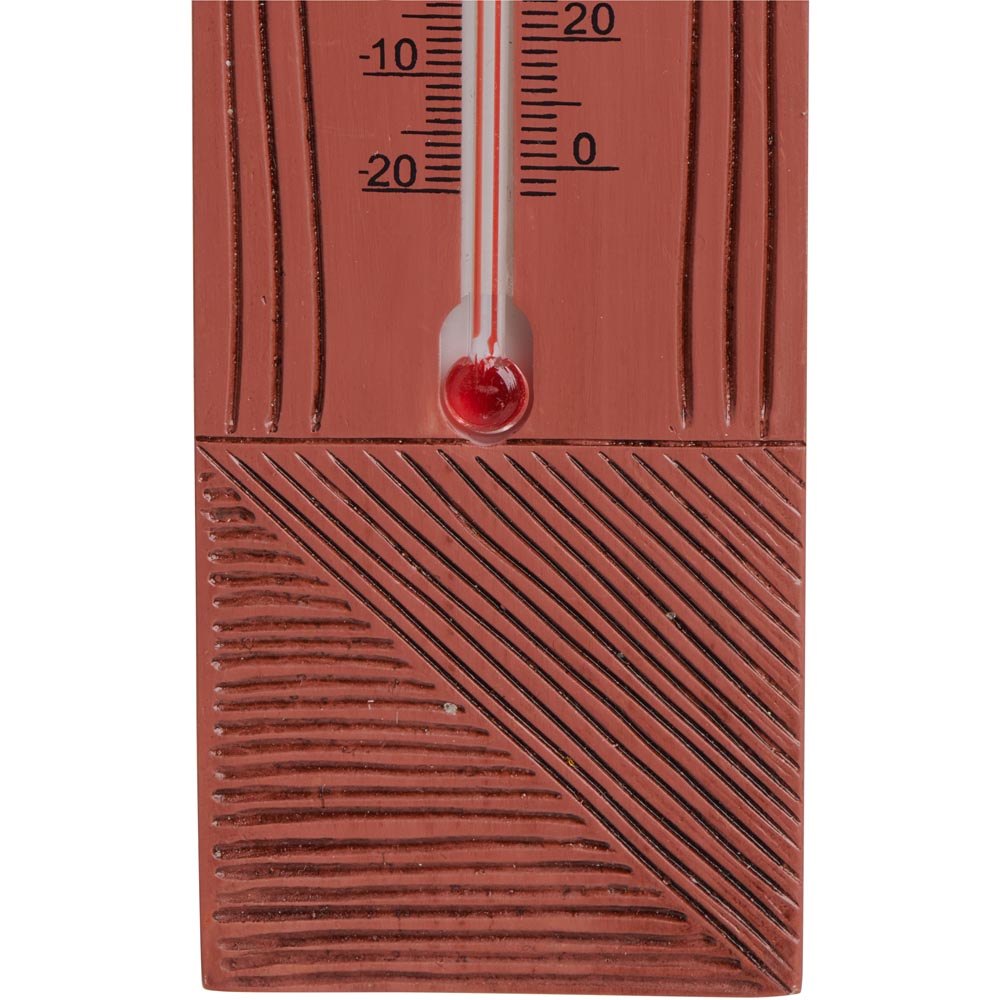 Wilko Garden Decorative Thermometer Deboss Lino Red Wilko