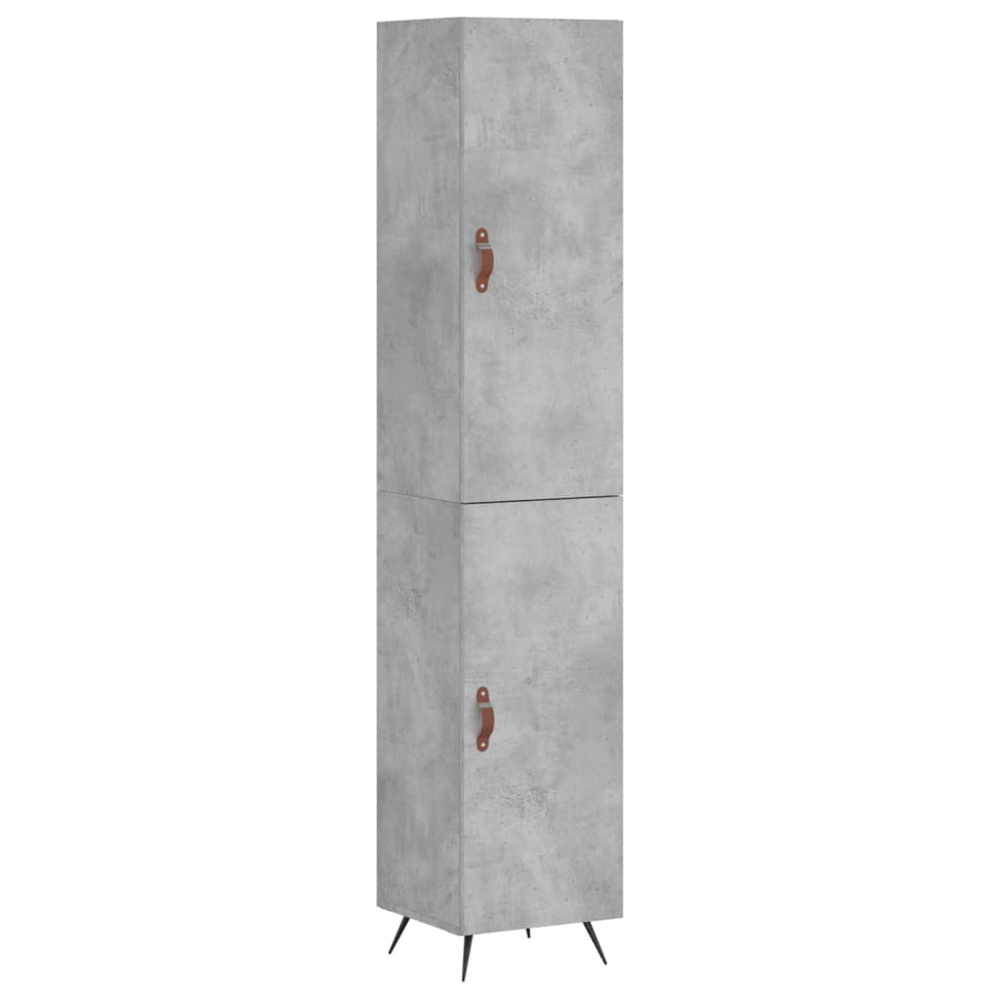 vidaXL 2 Door Concrete Grey Highboard Image 2