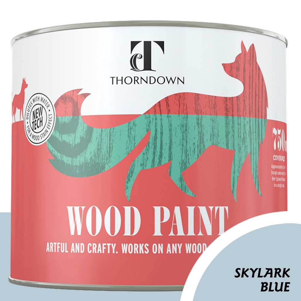 Thorndown Skylark Blue Satin Wood Paint 750ml Image 3