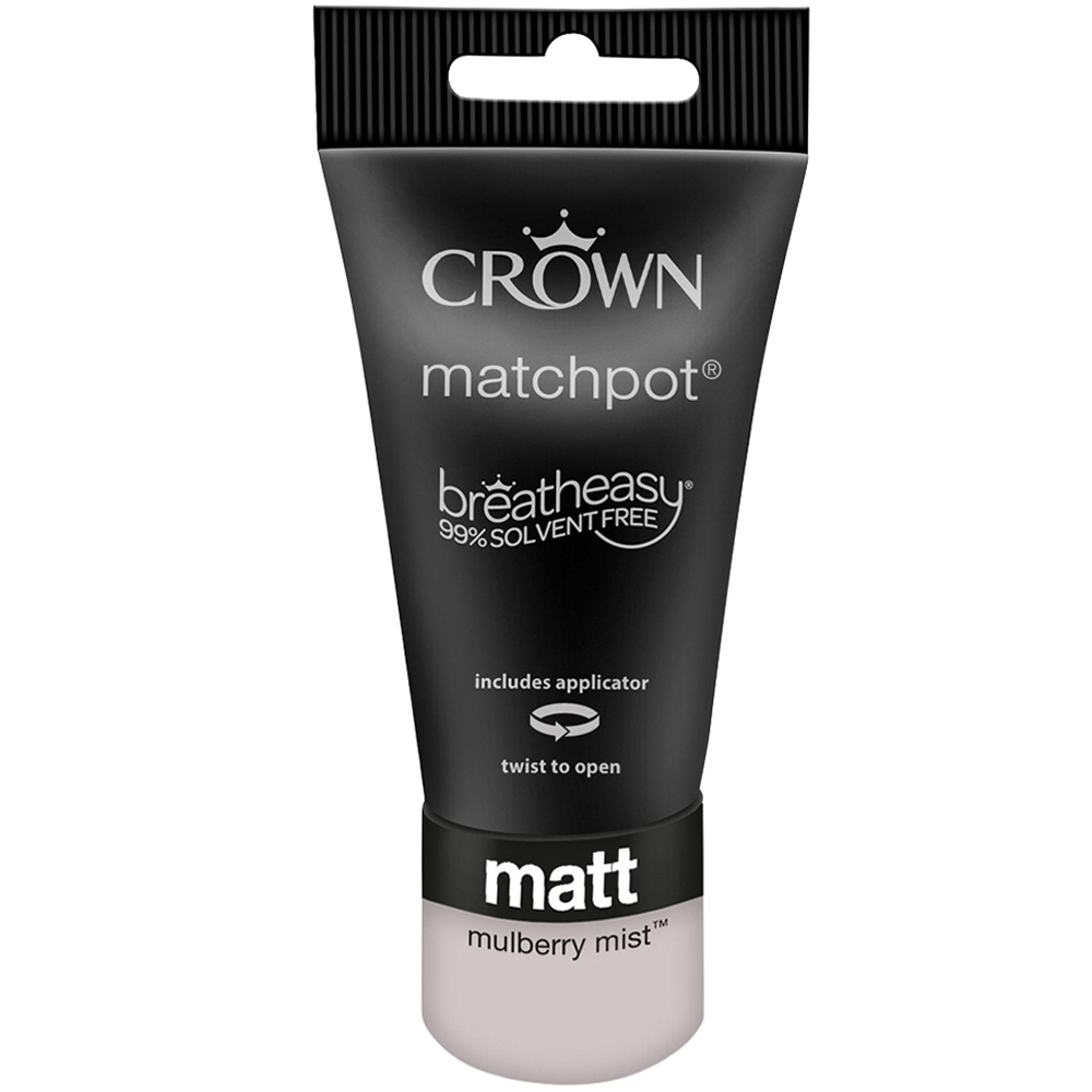 Crown Breatheasy Mulberry Mist Matt Feature Wall Tester Pot 40ml Image