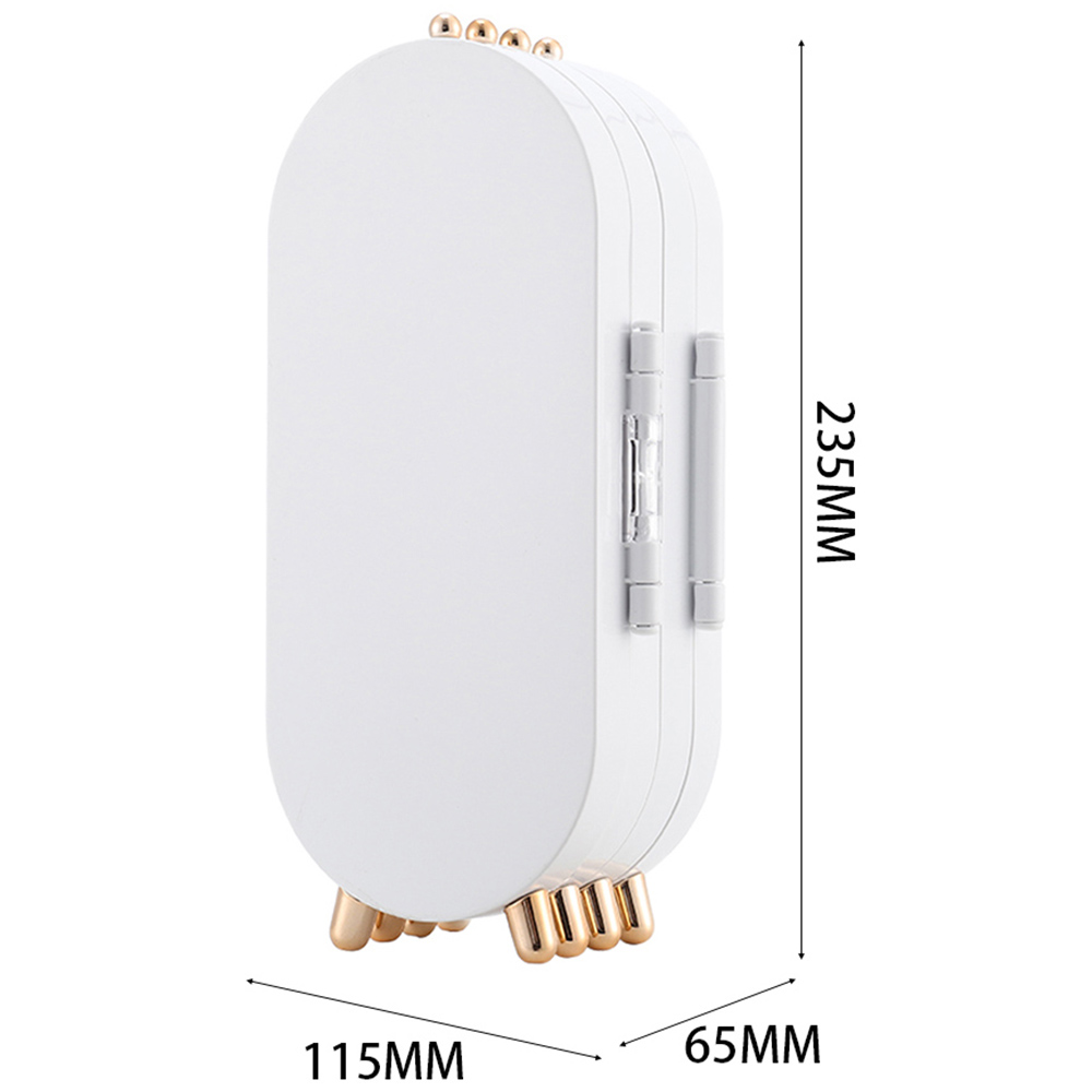 Living and Home 4 Tier White Dustproof Jewellery Storage Box with Mirror Image 9