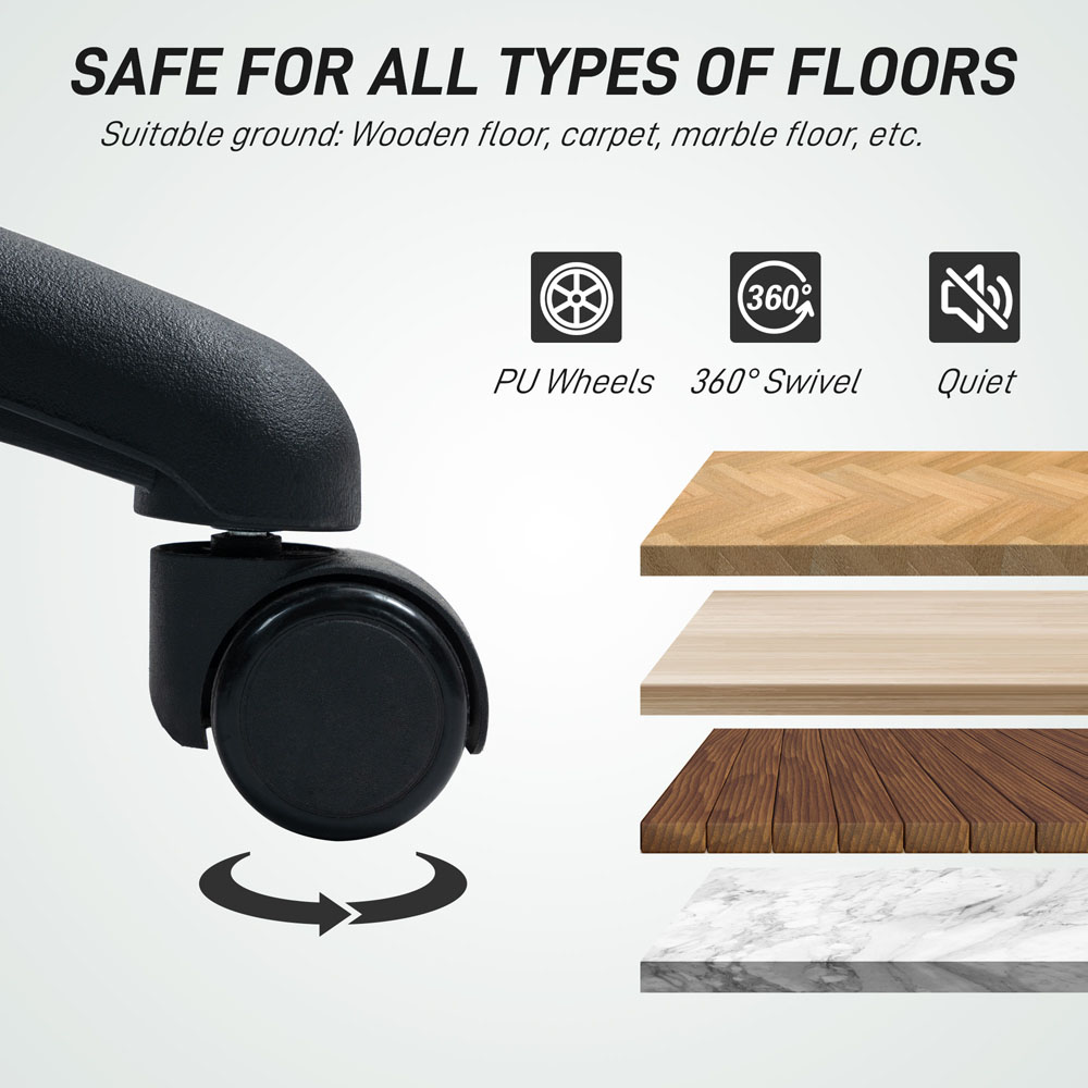 Portland Black Drafting Stool Chair with Adjustable Armrest Image 8